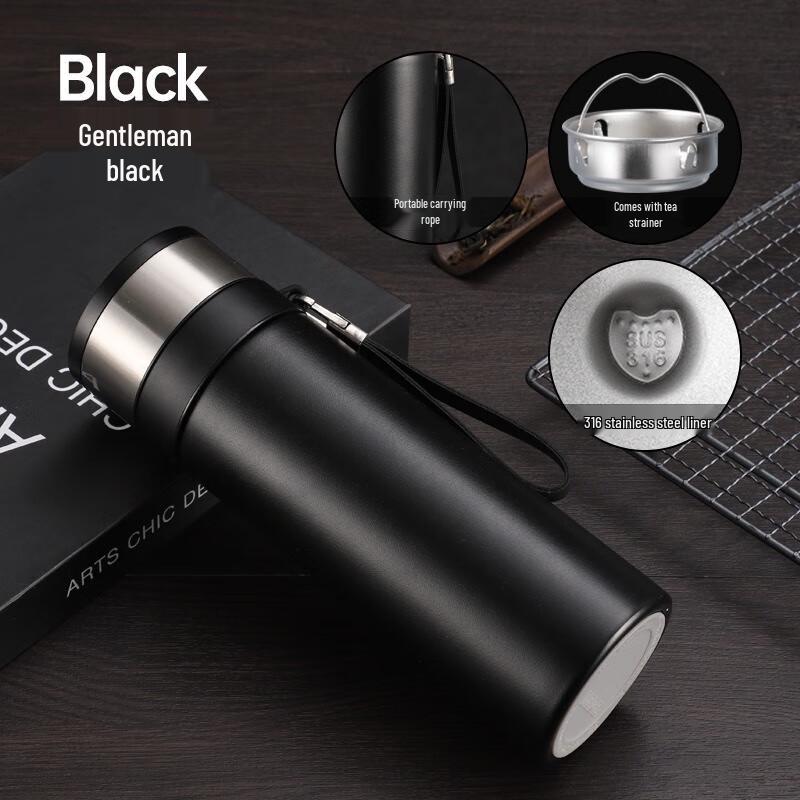 Shuixi 316 Stainless Steel Insulated Bottle with Tea Infuser