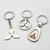 For Mitsubishi Outlander ASX Eclipse Cross Pajero Lancer 3D Metal Leather Car Styling Keychain Key Rings Key Holder Accessories