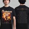 Sabaton Legends Of Frankfurt Print Tee Rock Band Streetwear Casual Unisex Top For Fans