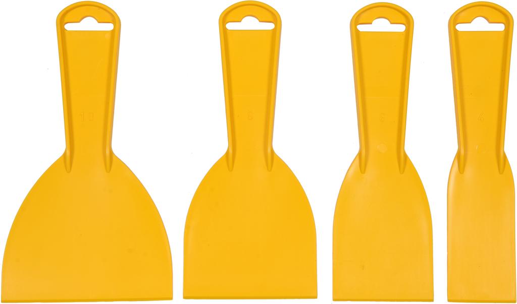 Plastic Spatula 4 Pcs. 40, 60, 80, 100 Mm - W-05980