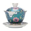 Chinese Palace Style Enamel Ceramic Sancai Gaiwan