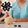 20Pcs Black Round Rubber Plug for Piggy Bank Bottom Hole Cover Saving Box Stopper Coin Jar Closure Secure Money Storage Solution