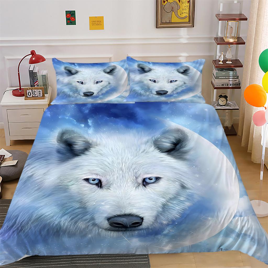 Bedding Set Cover Lion Dog Cat Comforter Duvet Cover Set Bedroom Decor Pillowcase