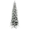7ft Snow-Covered Unlit Artificial Christmas Tree