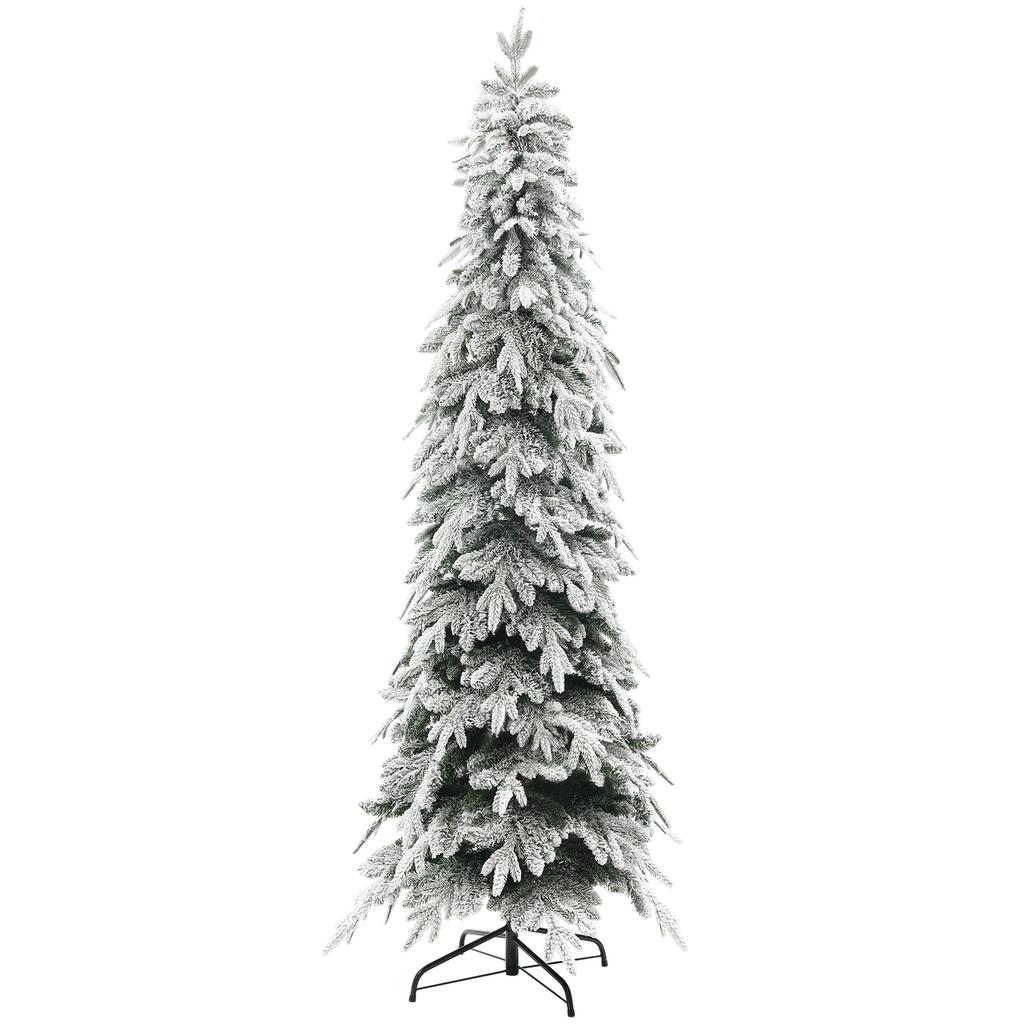 7ft Snow-Covered Unlit Artificial Christmas Tree