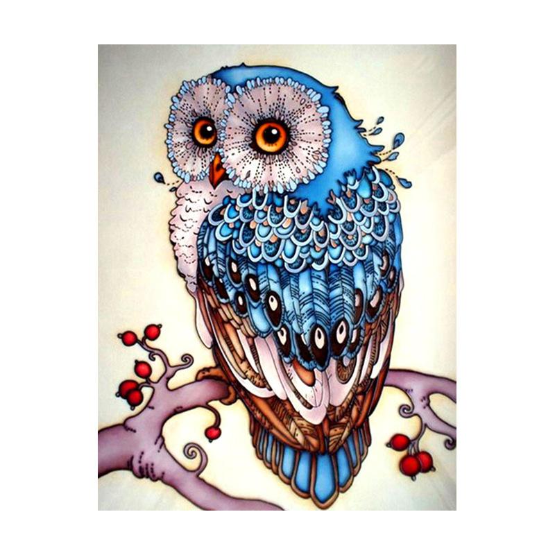 5D DIY Diamond Painting 30x40cm Animal Cross Stitch Full Round Drill Cute Owl Embroidery
