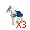MOC Medieval Military Building Blocks Cavalry Regiment Horse Animal Accessories Camel Elk Elephant Toy Gift Saddle Bricks K049