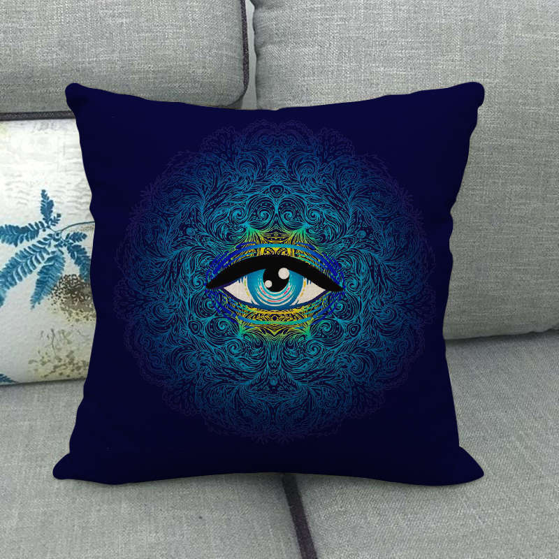Bohemian Geometric Patterns Digital Printing Short Plush Pillow Covers For Car Sofa Office Cushion Cover Home Goods
