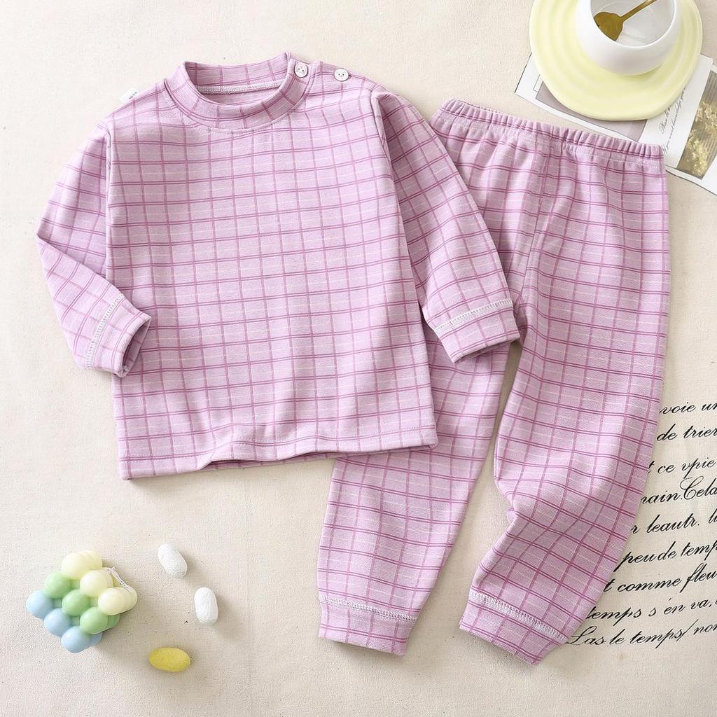 Pijama Térmico de Terciopelo para Niños: Pijama Cálido Otoño/Invierno para Niños y Niñas - Conjunto de Camiseta y Pantalones
