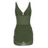 Women's Color Sexy V,Neck Mesh One,Piece Swimsuit