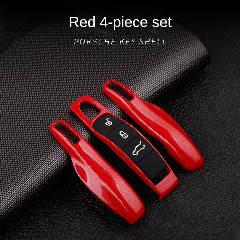 

Автомобильный смарт-чехол для дистанционного ключа, набор чехлов для ключей для Porsche Panamera Spyder Carrera Macan Boxster Cayman Cayenne 911 970 981 991 красный