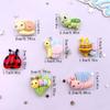 14pcs Colorful Resin Cartoon Caterpillar Bee Grasshopper Butterfly Beetle Flatback Stone Figurines Scrapbook Craft DIY Bow Decor