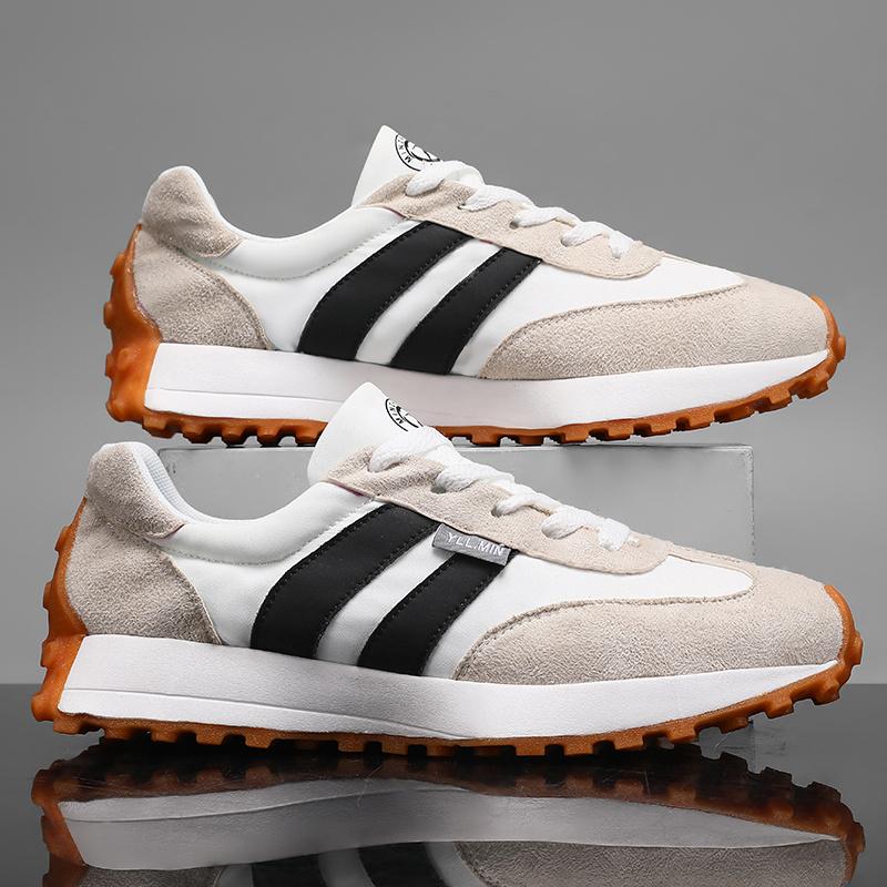 Large Size Men Casual Shoes Spring Autumn Breathable Comfortable Vintage Sneakers Fashion Lace Up Outdoor Non Slip Running Shoes