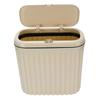 Slim Trash Can with Lid Bathroom Garbage Can with Pop Up Lid Waste Basket for Bathroom Kitchen Bedroom Office