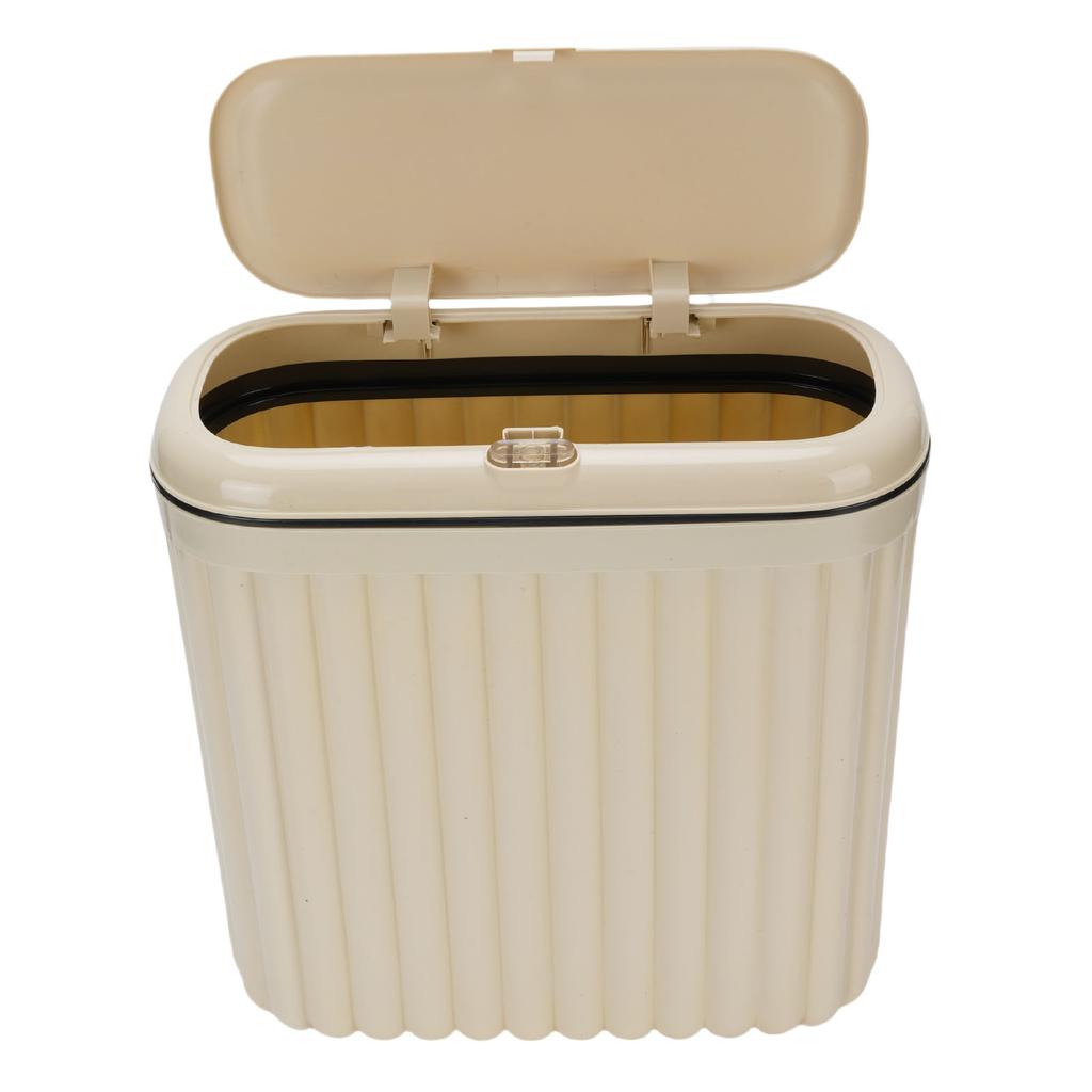 Slim Trash Can with Lid Bathroom Garbage Can with Pop Up Lid Waste Basket for Bathroom Kitchen Bedroom Office