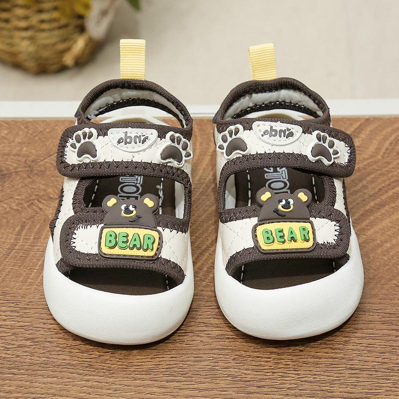 

Baby Walking Shoes Toes Capped Comfortable Toddler Kids Beach Shoes Soft Sole 2025 Summer New Boys Girls Casual Shoes Non-slip 17 хаки