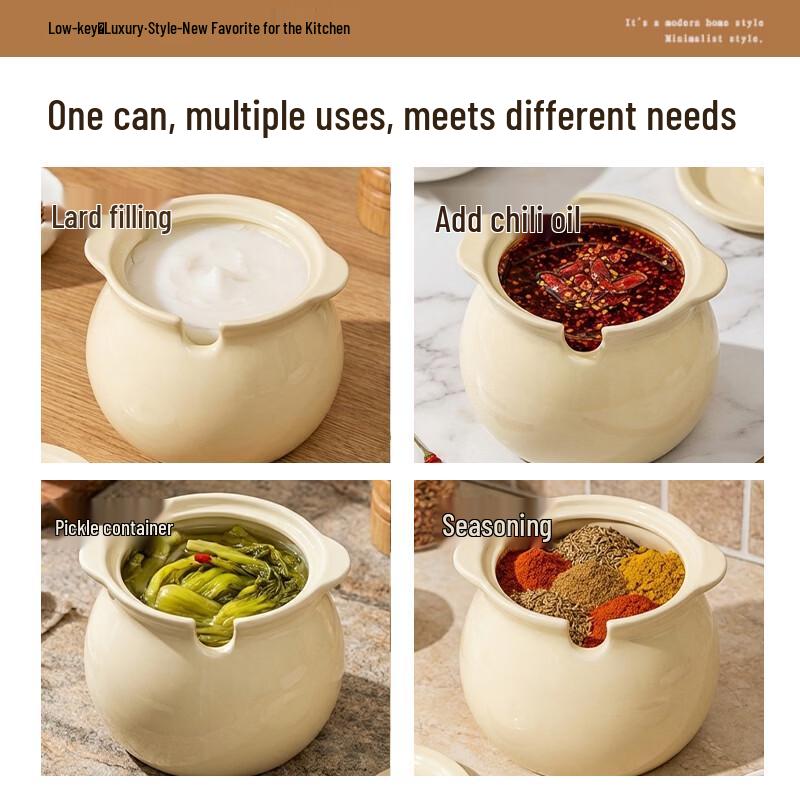 Large Capacity High-Temperature Ceramic Kitchen Jar