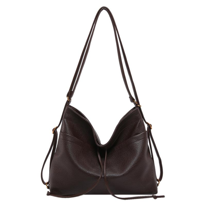 

Вместительная сумка-тоут для поездок на работу, женская сумка, новый повседневный простой рюкзак, сумка через плечо, сумка-мессенджер темно-коричневого