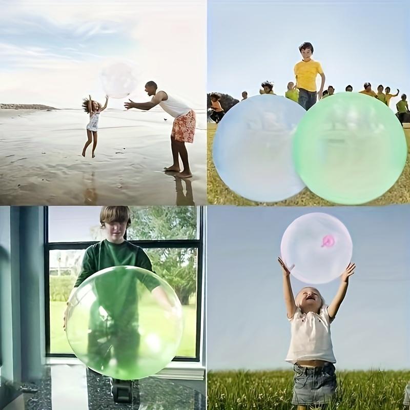 1pc Inflatable Bubble Ball-Transparent TPR Water-Filled Pat Ball for Outdoor Fun-Durable & Easy To Inflate-Perfect for Family Activities & Party Games