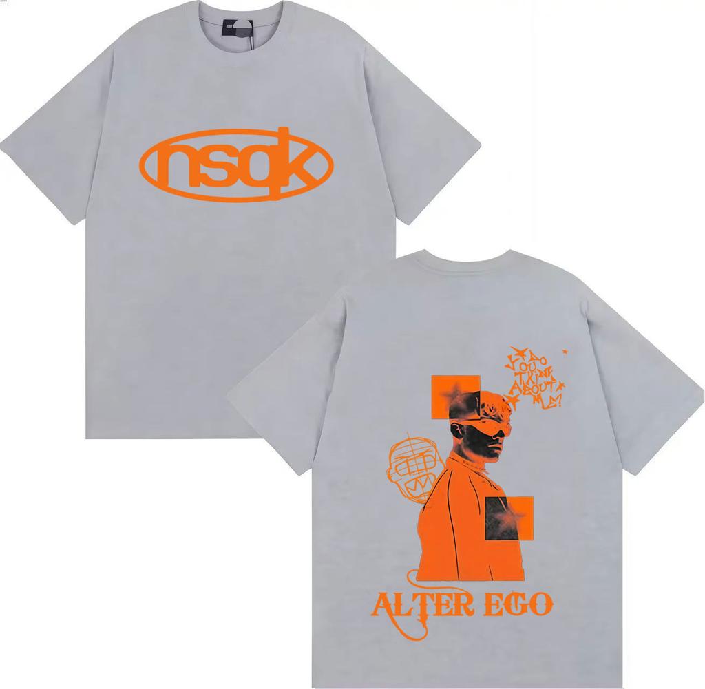 Rapper NSQK ALTER EGO Album Tour Graphic Y2K Gothic Tee Shirt Mens Women Cozy Aesthetic Streetwear Loose Short Sleeve Tshirts
