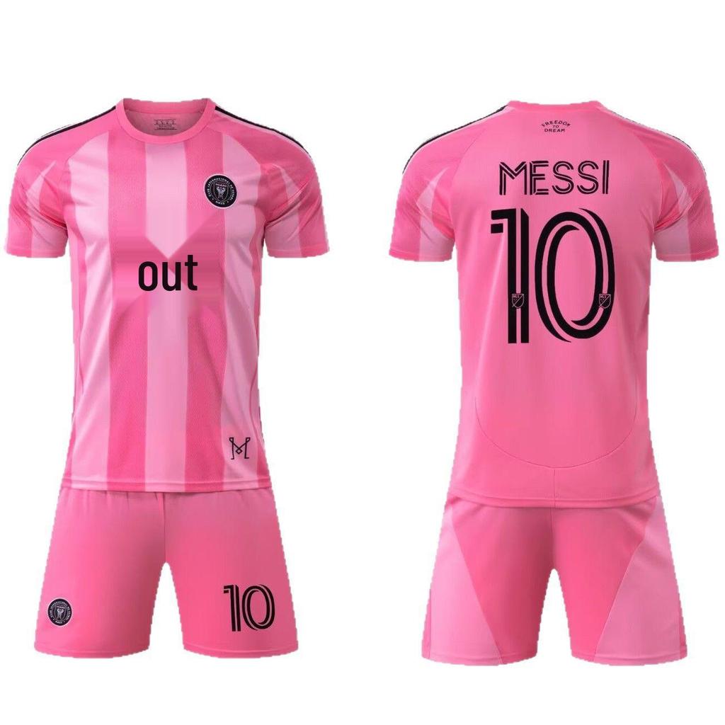 2025-26 Miami Home Pink Messi #10 Soccer Jersey, Kids & Adults Sizes 14-3XL