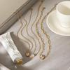 Exquisite 18k Gold Plated Cubic Zirconia Sweater Chains Waterproof Stainless Steel Everyday Fashion Luxury Necklace with Pendant