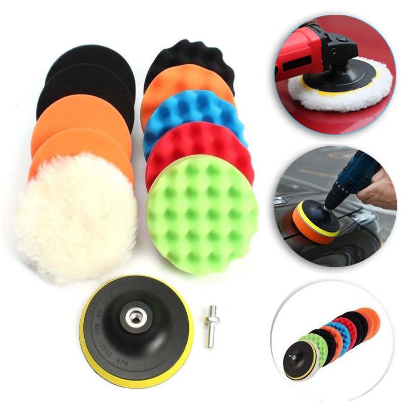 11pcs Polishing Pad For Car Polisher 3 Inch Polishing Circle Buffing Pad Tool Kit For Car Polisher Discs Auto Cleaning Goods