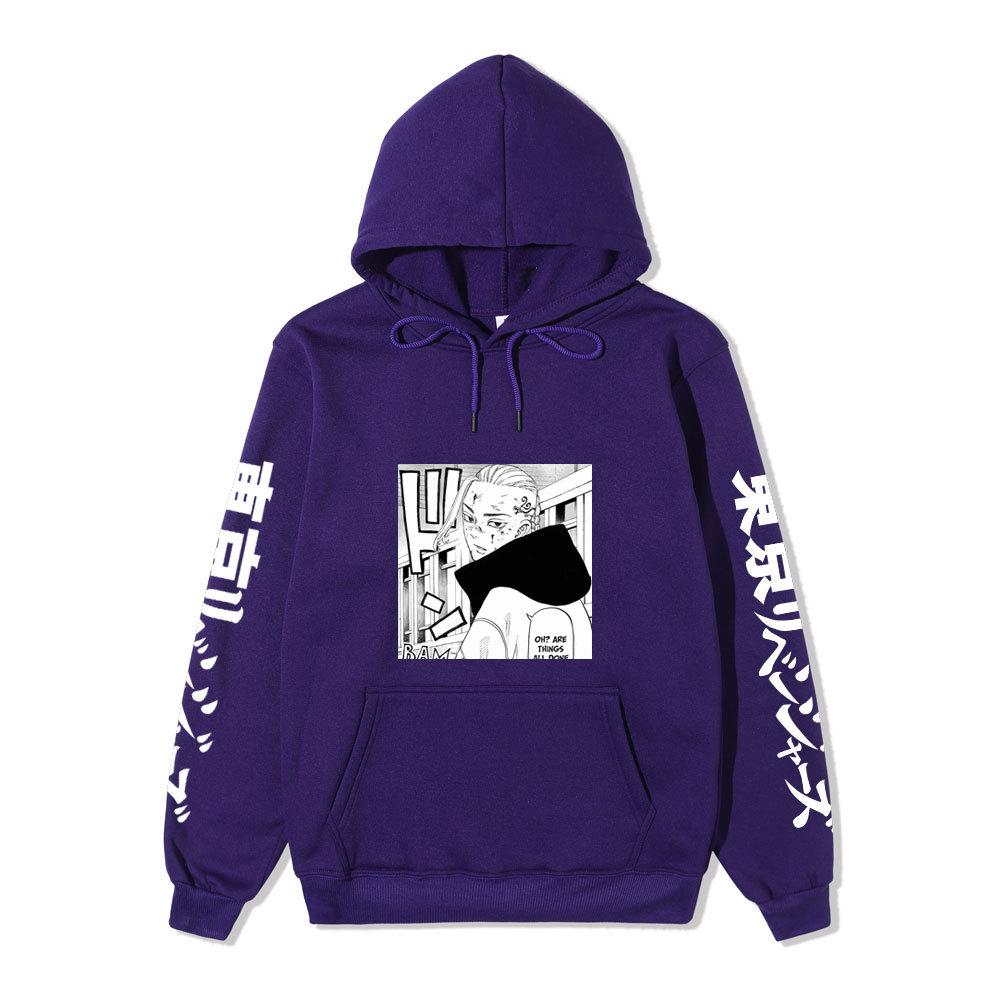 Tokyo Revengers Izana Kurokawa Unisex Fleece Hoodie Autumn Winter Anime Print Long Sleeve Casual Pullover Sweatshirt