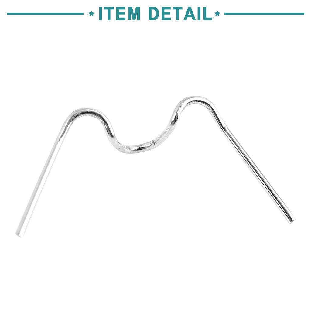 ACROPIX 10 Pcs Motorcycle Fastener Spring Clip Round Headlight Universal Replacement Silver Tone