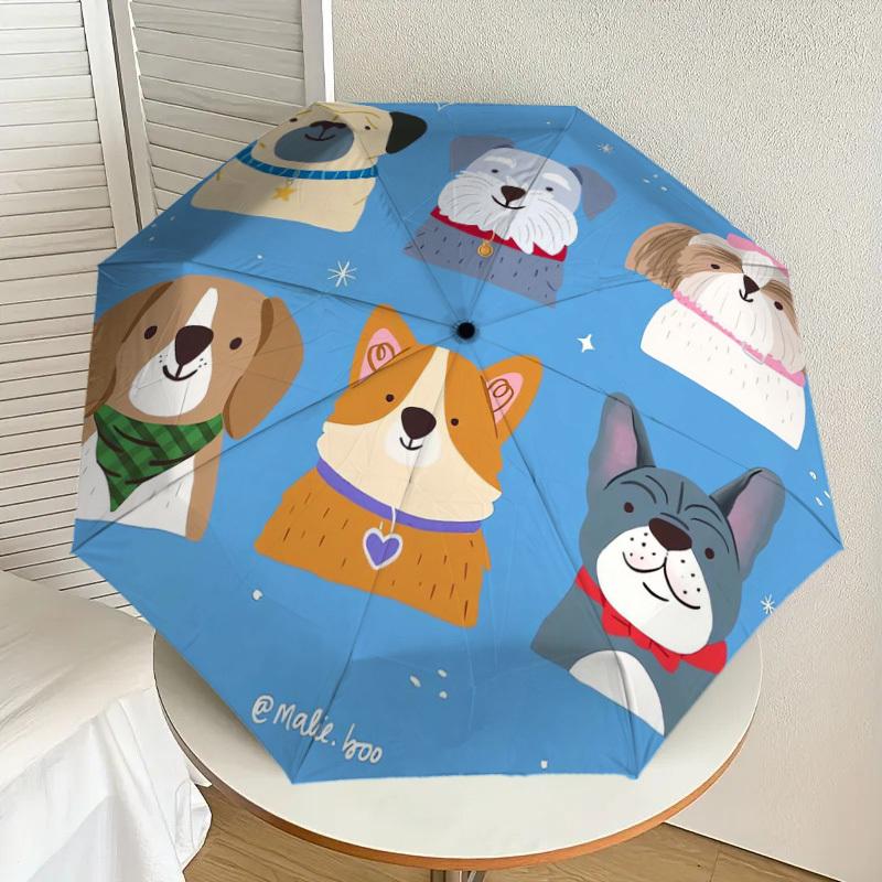1pc Dogs Umbrella with Plastic Handle,Suitable for All Seasons Home Travel Outdoor Umbrella