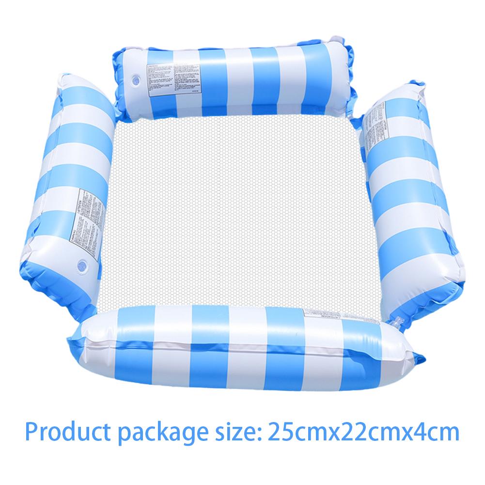 Foldable Floating Water Hammock Float Lounger Inflatable Pool Mat Floating Recliner Bed Swimming Air Mattress Pool Accessories