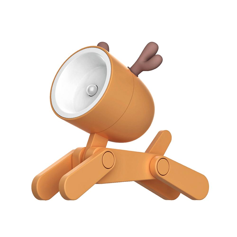 Cartoon Night Light Dětská lampa Mini Deer LED Stolní lampy Roztomilé DIY přenosné s nastavitelným telefonem