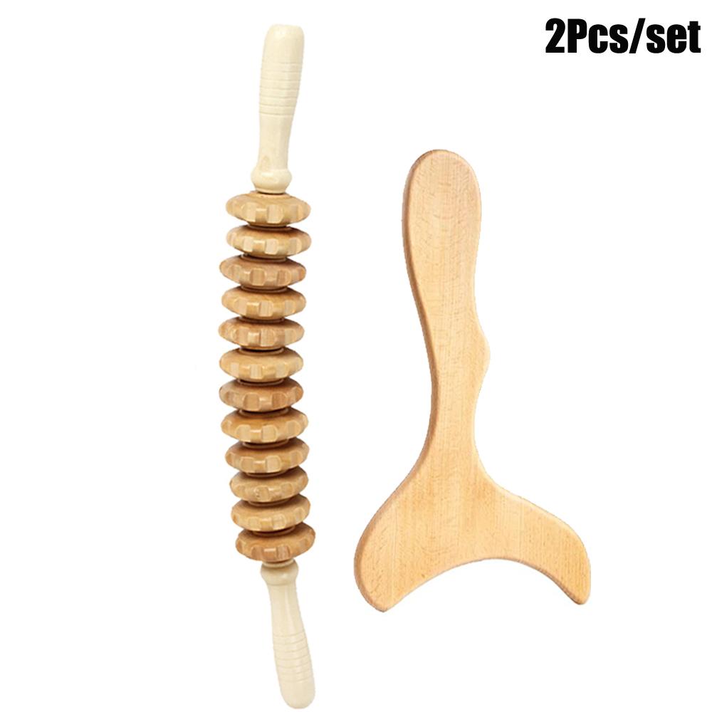 Herramientas de Masaje de Maderoterapia Manuales Accesorios Gua Sha Rodillo Masajeador Anticelulítico Cubo de Madera Masajeador Para Liberación Corporal