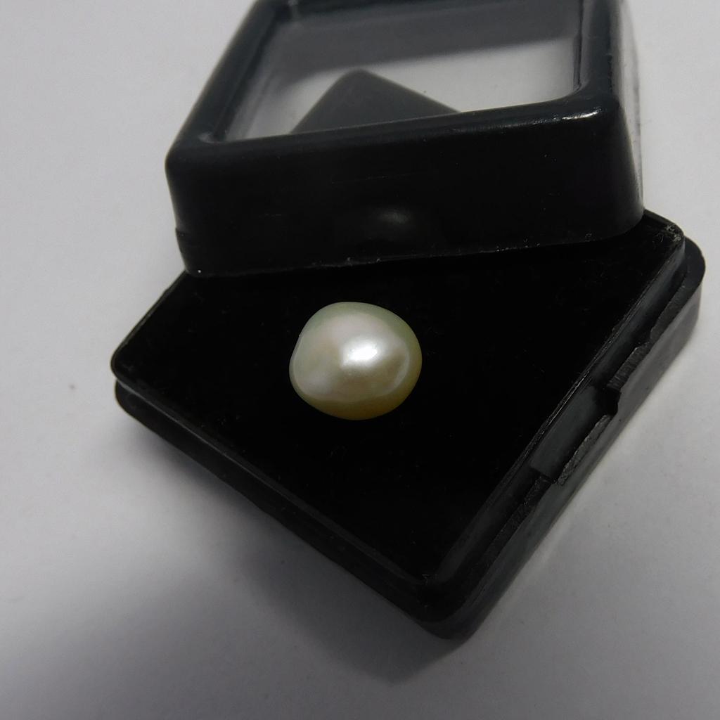2.25 Ct White Mabe Natural Pearl Loose Gem Sea CERTIFIED Excellent Round Cut p-3014-h