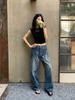 American Fashion Curved-Leg Star-Studded Wide-Leg Jeans for Women - Spring 2026 Edition
