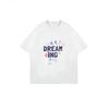 Women's White T-Shirt With Dreaming Floral Print And Text For Casual Wear