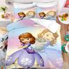 Princess Cartoon Print Dekbedovertrek Set, Ritssluiting Gezellig Huis Beddengoed, Perfect Cadeau Voor Meisjes Kinderen Slaapkamer