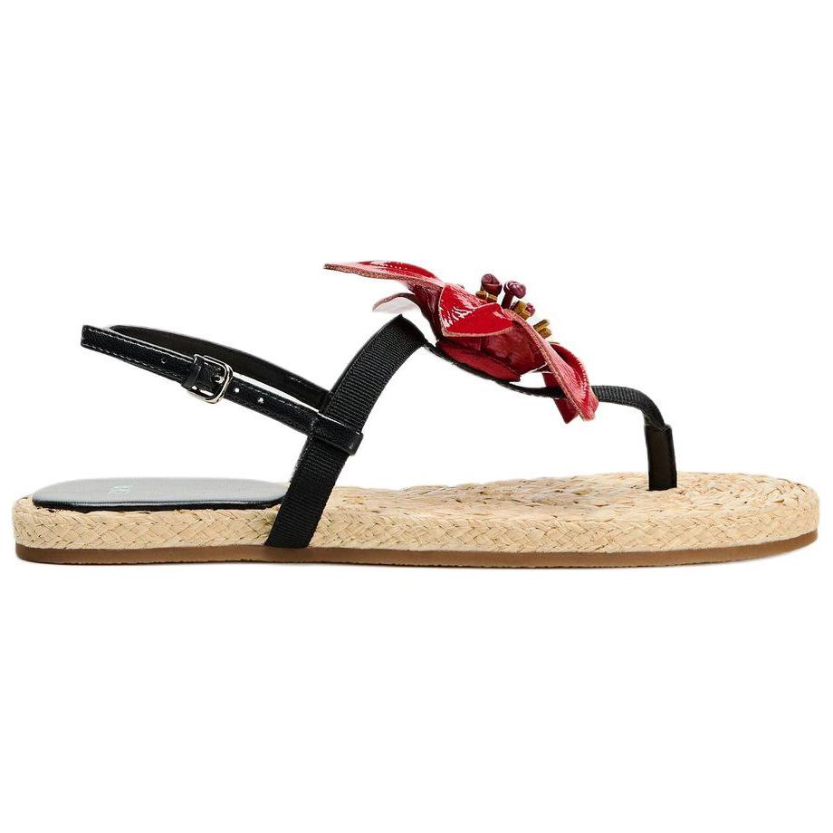 Zara Fashionable Versatile Trendy Flat Sandals Women Sandals Red 11669310600