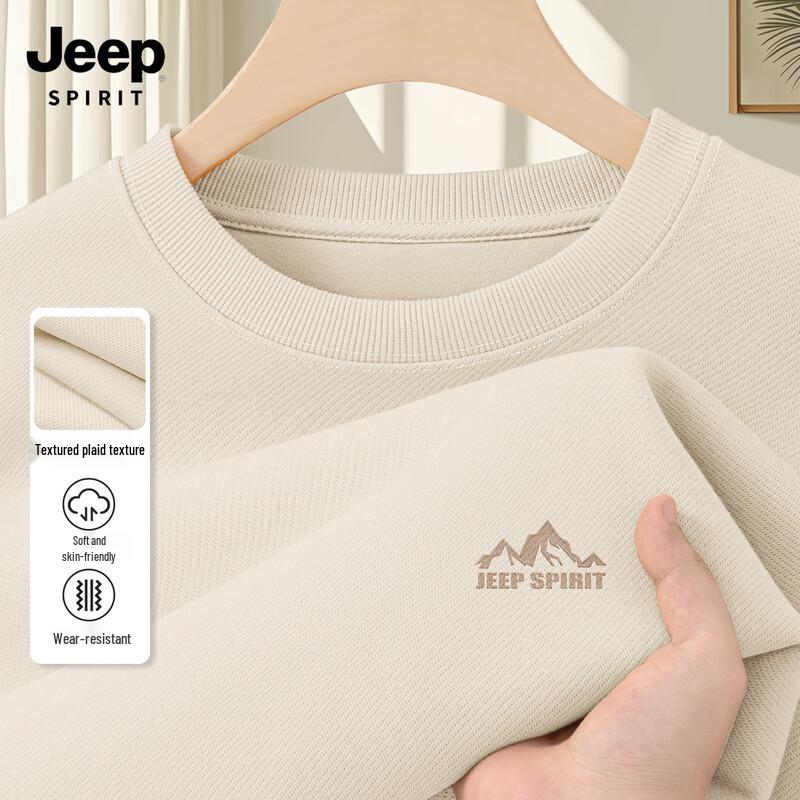 JEEP SPIRIT Herren Locker Geschnittenes Rundhals-Sweatshirt