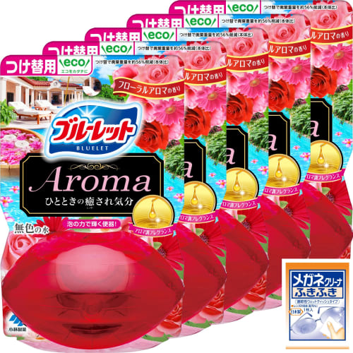 

Bluelet [Оптовая покупка] Жидкий ароматический очиститель для бачка унитаза, Цветочный аромат, Сменные блоки, 70 мл x 5, В комплекте бонусный очиститель для стекол, Kobayashi Pharmaceutical [.