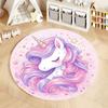 Free Shipping! "Whimsical Unicorn Rug for Children's Playroom Decor" Round Carpet for Home Sofa Bedroom, Gift