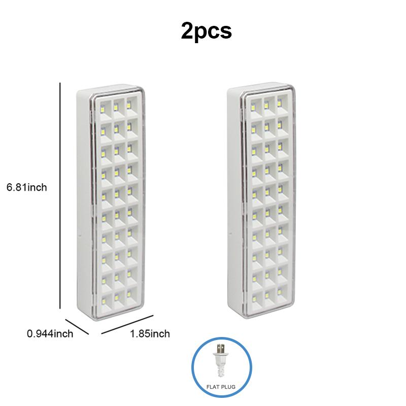 1/2/3/4pcs Emergency Light 30LED Emergency Evacuation Lamp Wall-mounted Home Bulb Rechargeable Camping Lights for Power Outage