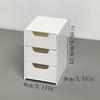 1 Three Drawer Desktop Storage Box - Office Supplies, Jewelry, And Cosmetics Storage Artifact - Portable Partitioned Storage Box