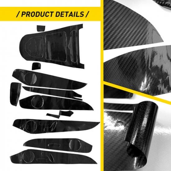 Inner Decal Trim For 2015 16-2018 Mercedes Benz C-Class GLC 5D Carbon Fiber EXV