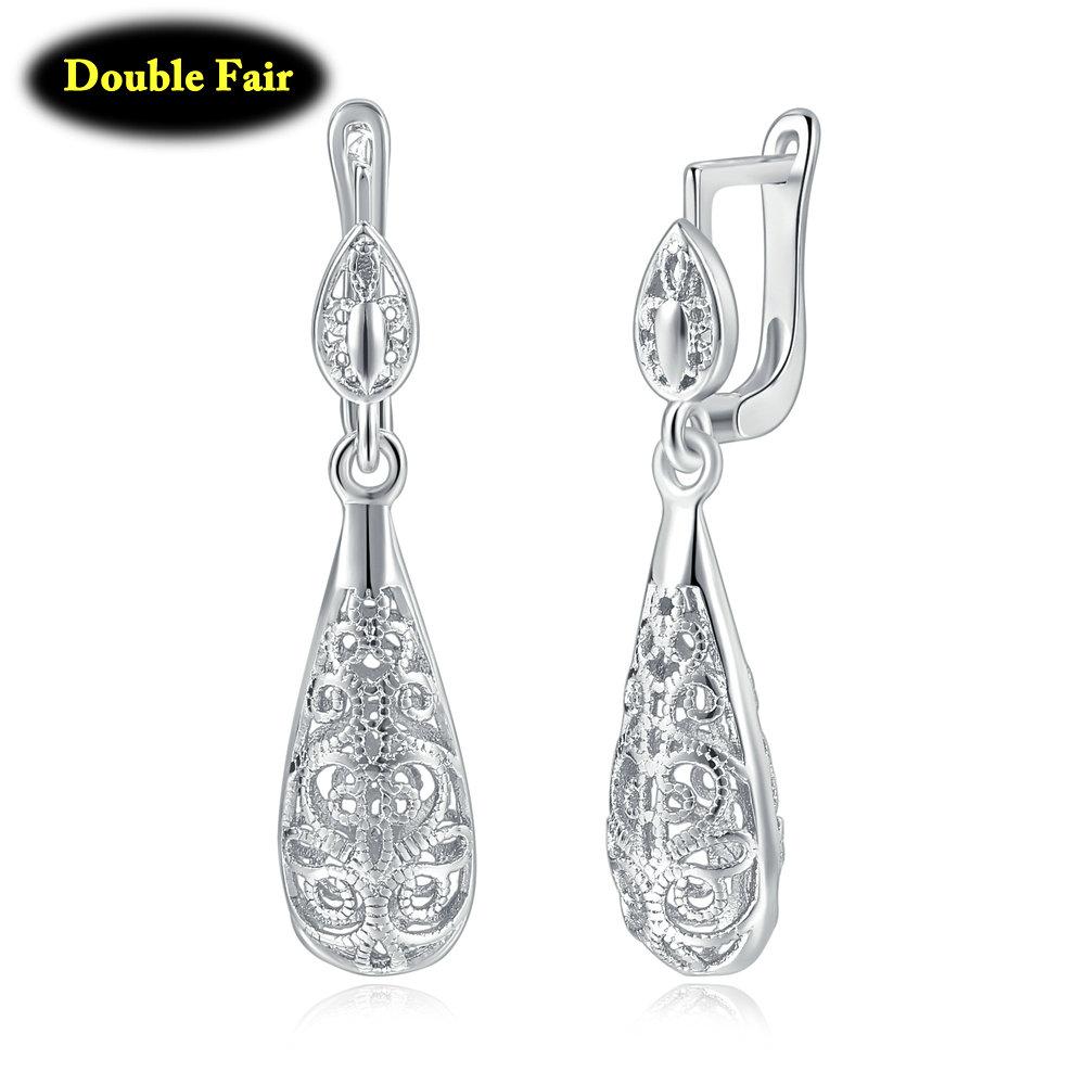 Ethnic Vintage Waterdrop Earrings Rose Gold Wedding Retro Jewelry For Women Brincos DWE787M