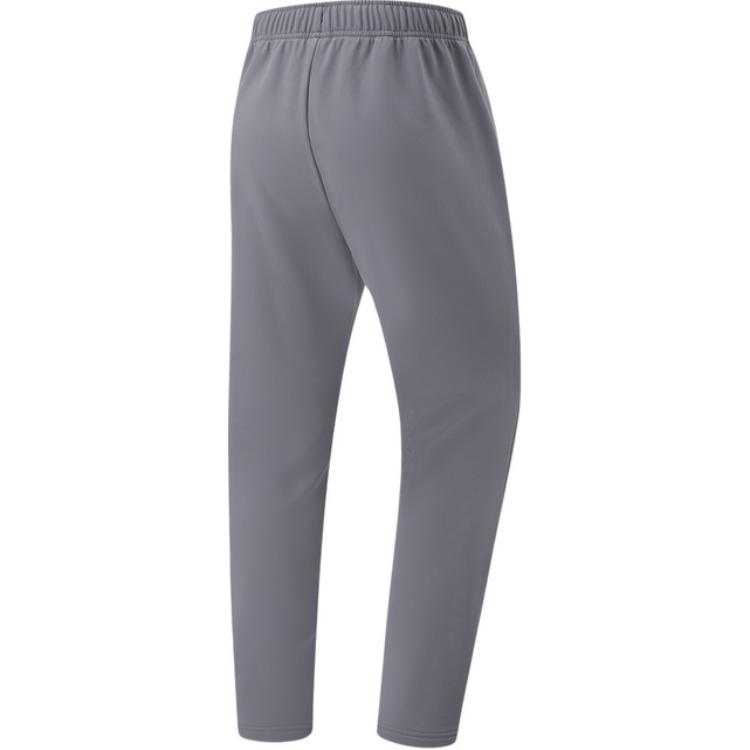 Li Ning Fitness Series Solid Color Mid Waist Comfortable Breathable Fleece Warm Straight Leg Sports Long Pants Men bottoms Smoke-Gray AYKT787-3