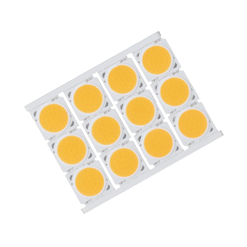 12Pcs COB Light Source High Power Round LED Chip 12W 36‑41V 1080LM for DIY Indoor Lighting