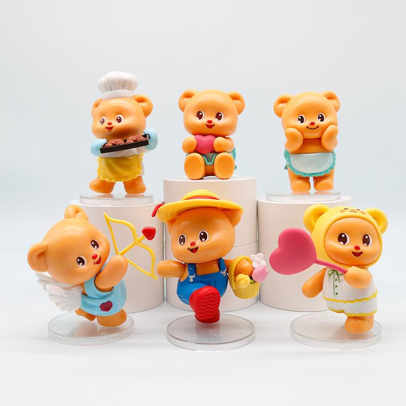 Butter Lovable Bear Pvc Figurine For Creative Desk Decor And Trendy Collectible