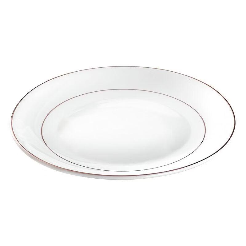 HUAIYI Ceramic Shallow Flat Dinner Plates