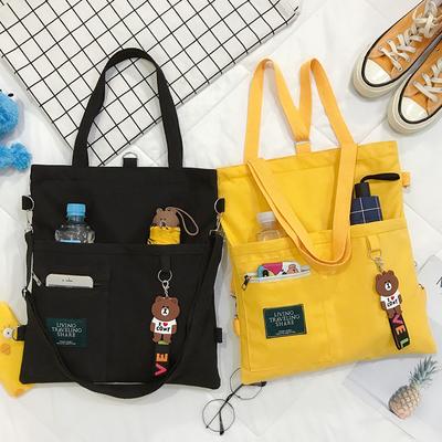 Messenger Bag Student Canvas Bag Large Capacity One-shoulder Handbag CLE